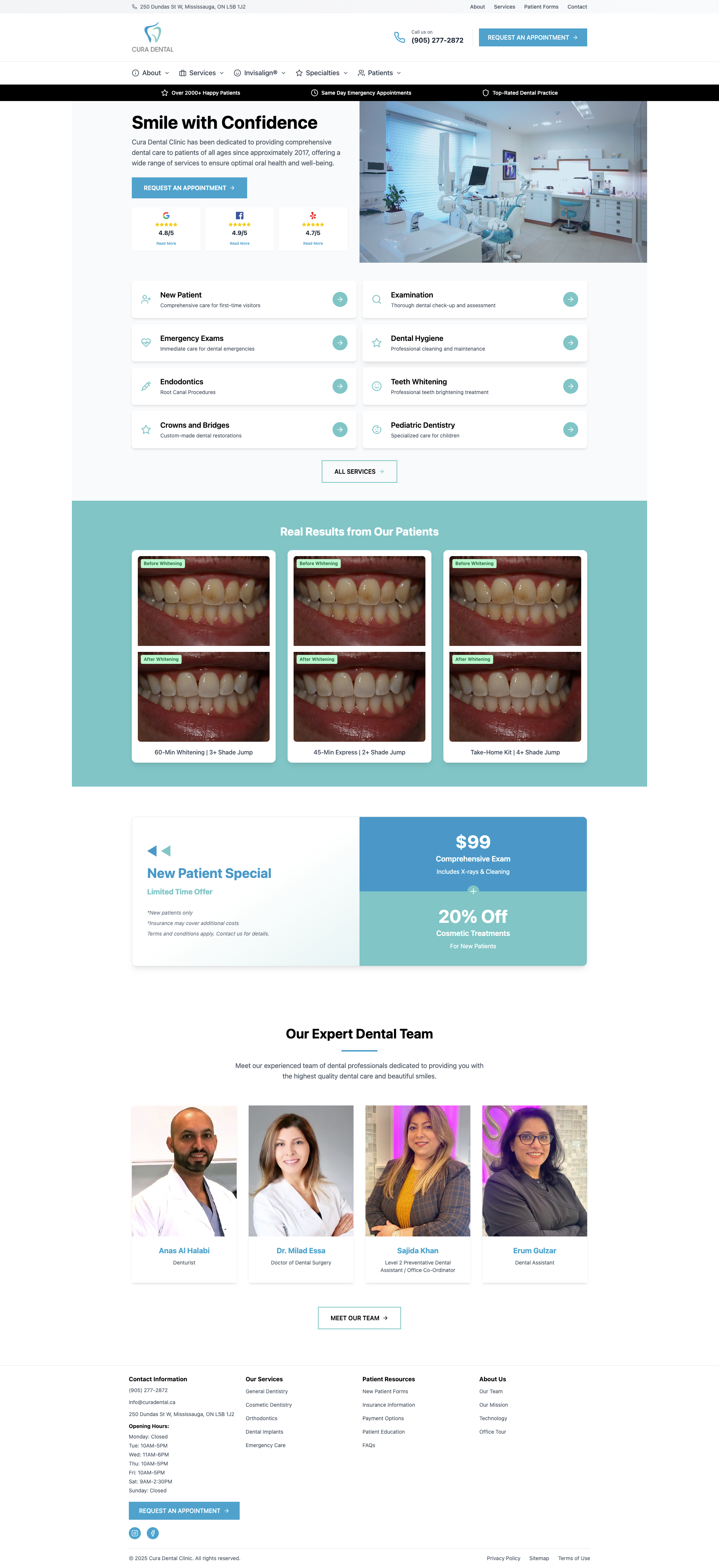 After - Cura Dental - Modern Dental Practice Website